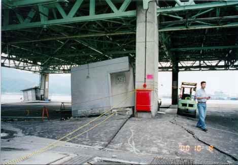 Wharf roof construction.