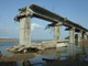 Tsunami-driven bridge girder of the JR Kesennuma Line, Photo by K. Konagai at 38.768046, 141.507254, March 4th 2011