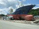 Stranded ship at Kesennuma, Photo by K. Konagai at 38.915968, 141.581149, June 15th 2011